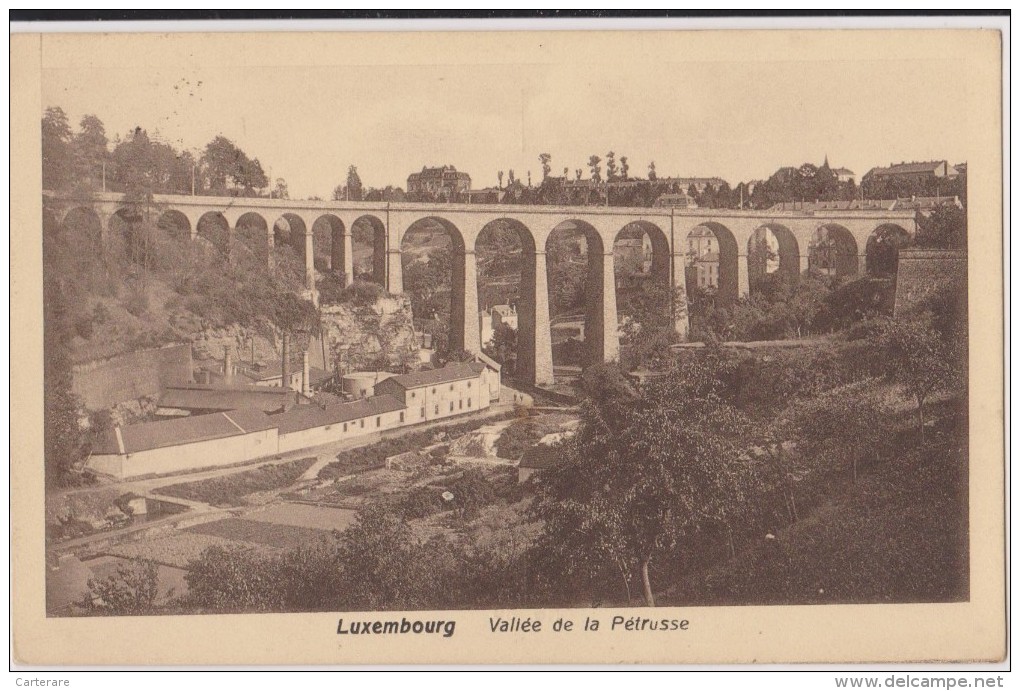 LUXEMBOURG,en 1919,carte écrite De Eschdorf,vallée De La Pétrusse,pont,rivière,usi Ne,rare - Luxemburg - Town