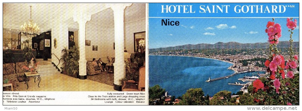 NICE HOTEL SAINT GOTHARD 06 ALPES MARITIMES - Dépliants Turistici