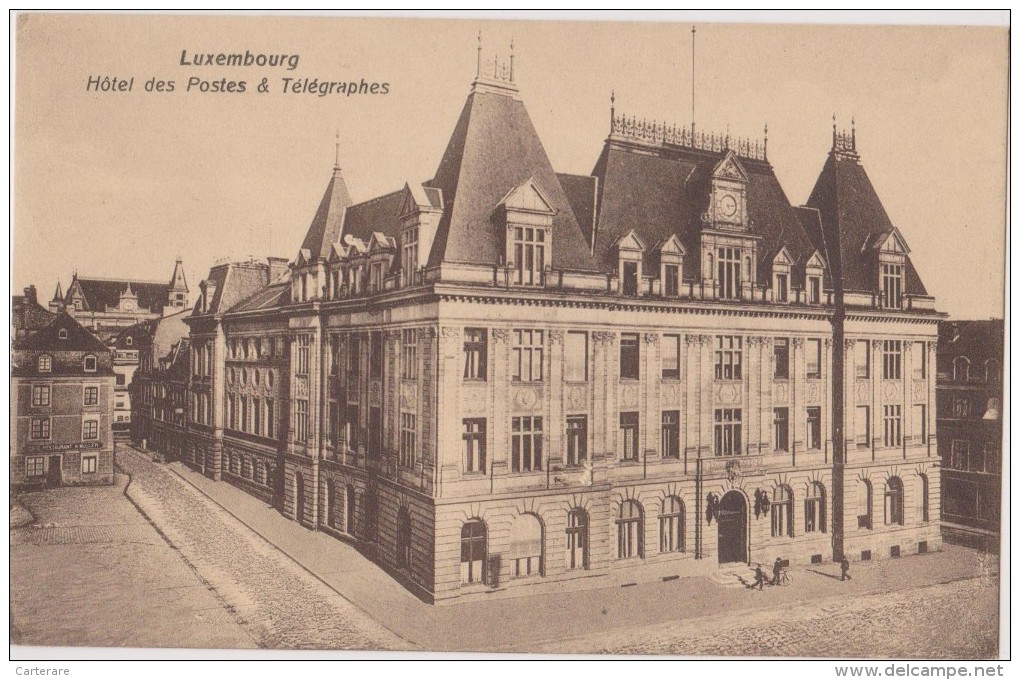 LUXEMBOURG,en 1918,carte écrite De Eschdorf,hotel Des Postes,télégraphes,cyclis Te,policier,rare - Luxemburg - Town