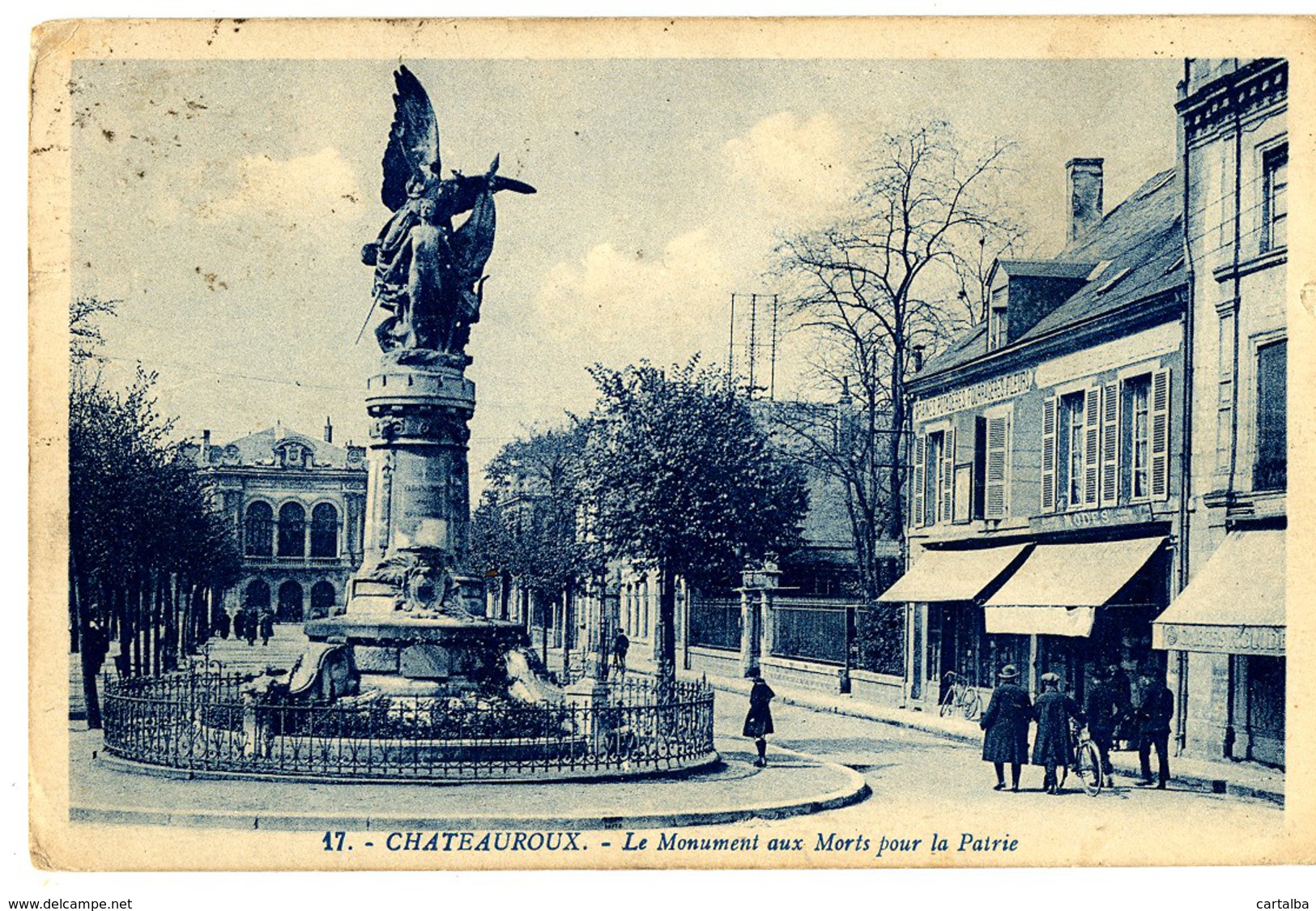 CPA 36 Indre Châteauroux Monument Aux Morts Pour La Patrie Animé - Chateauroux