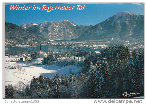 7424- BAD WIESSEE- SPA TOWN, TEGERNSEE LAKE, PANORAMA, MOUNTAINS, WINTER LANDSCAPE - Bad Wiessee