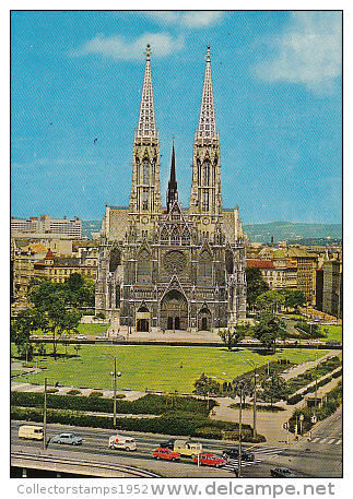 7474- VIENNA- VOTIVE CHURCH, CAR - Kirchen