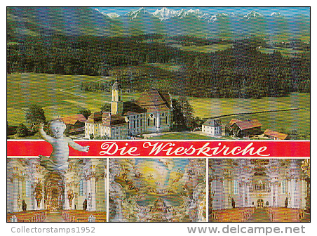 7477- WEILHEIM- THE WIES CHURCH, PANORAMA, INTERIORS - Weilheim