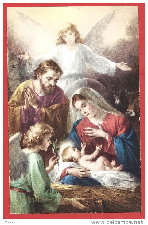 CARTOLINA NV ITALIA - HEUREUX NOEL - BUON NATALE - Natività - Sacra Famiglia - 9 X 14 - Altri & Non Classificati