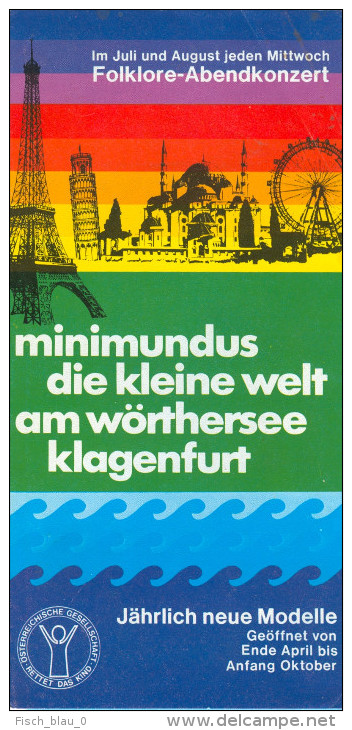 Broschüre Prospekt Folder Klagenfurt Am Wörthersee Minimundus 1988 Kärnten AUSTRIA Österreich Carinthia Autriche Celovec - Reiseprospekte