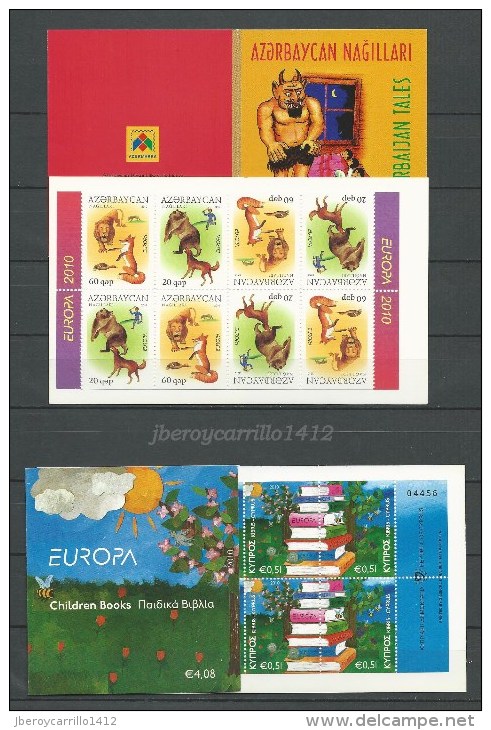 EUROPA 2010- TEMA ANUAL “LIBROS INFANTILES" - COLECCIÓN  DE LOS 17 CARNETS  OFICIALES  EMITIDOS POR 16 PAISES - Colecciones