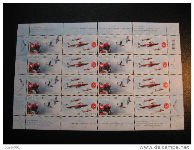 F06-20  SC#  2159a  Feuille De 16,  Forces Canadiennes Snowbirds Canadian Forces, Sheet Of 16;   2006 - Full Sheets & Multiples