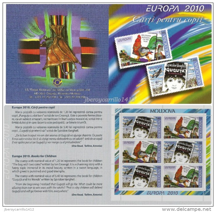 EUROPA 2010- TEMA ANUAL “LIBROS INFANTILES" - COLECCIÓN  DE LOS 17 CARNETS  OFICIALES  EMITIDOS POR 16 PAISES