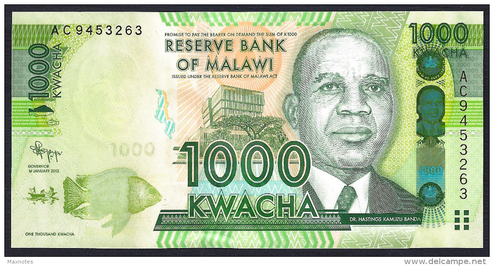 MALAWI  : Banconota 1000 Kwacha - 2012 - FDS - Malawi