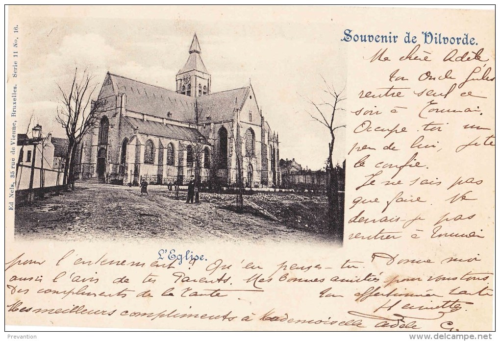 VILVORDE - Souvenir De Vilvorde - L'Eglise - Circulée En 1899 - Vilvoorde