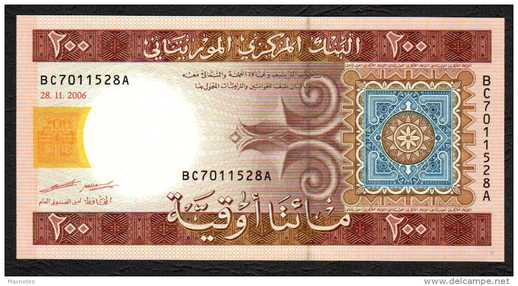 MAURITANIA   : Banconota 200 Ouguiya - P11b - 2006  - UNC - Mauritanie