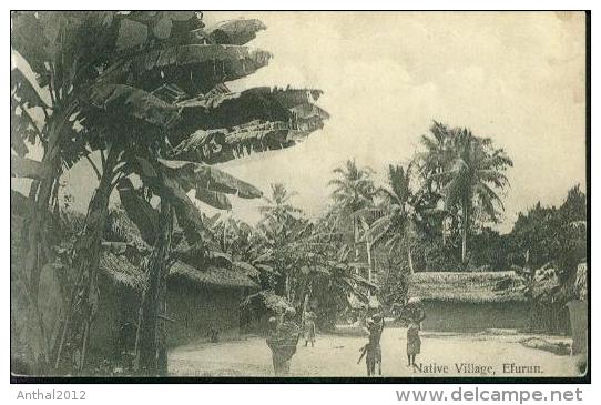 Very Rare Native Village Effurun Efurun Nigeria Banana Tree 5.12.1911 To Stendal Germany - Nigeria