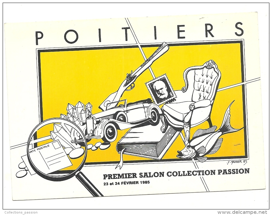 Cp, Bourse Et Salons De Collections,Poitiers (86) - Premier Salon Collection Passion - 1985 - Borse E Saloni Del Collezionismo