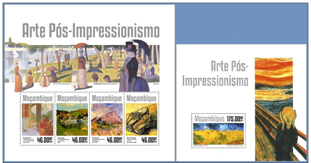 M14310ab Mozambique 2014 Painting Impressionism Art 2 S/s - Impressionisme