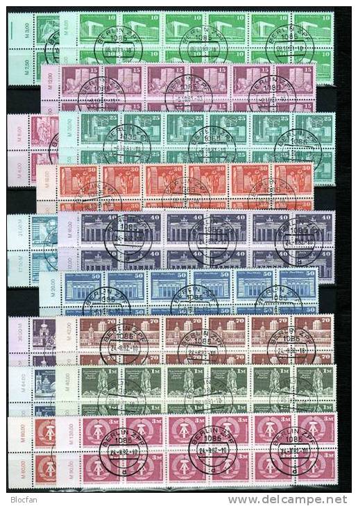 1980 Wirtschaftliche Aufbau DDR 2483-2650+VB+5x4-Blocks O 230€ Aus Bögen Berlin Halle Leipzig Se-tenants Bloc Bf Germany - Autres & Non Classés