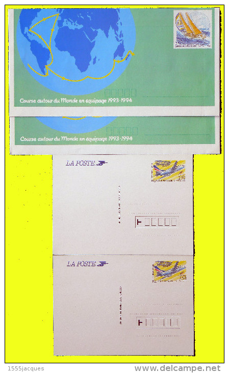 EP N°2755 2756 2778 (2 EX.) 2779 (2 EX.) - AEROPOSTALE  POSTIERS AUTOUR DU MONDE EUROPA 1992 : 6 ENTIERS NEUFS 1992-93 - Lots Et Collections : Entiers Et PAP