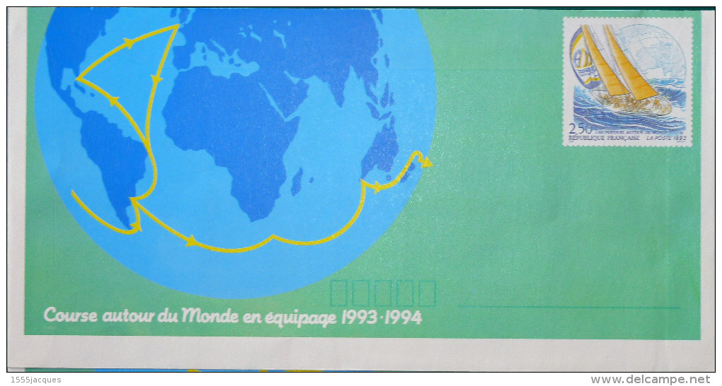 EP N°2755 2756 2778 (2 EX.) 2779 (2 EX.) - AEROPOSTALE  POSTIERS AUTOUR DU MONDE EUROPA 1992 : 6 ENTIERS NEUFS 1992-93 - Lots Et Collections : Entiers Et PAP