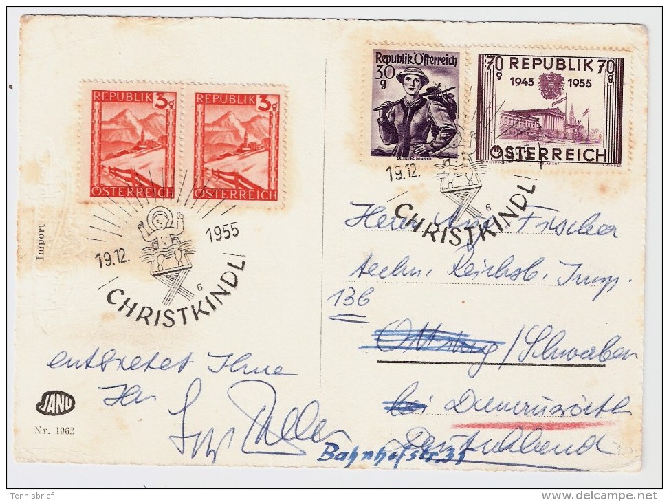 Österreich, Christkindl, 19.12.55, Postkarte Nach Dtld. , S593 - Briefe U. Dokumente