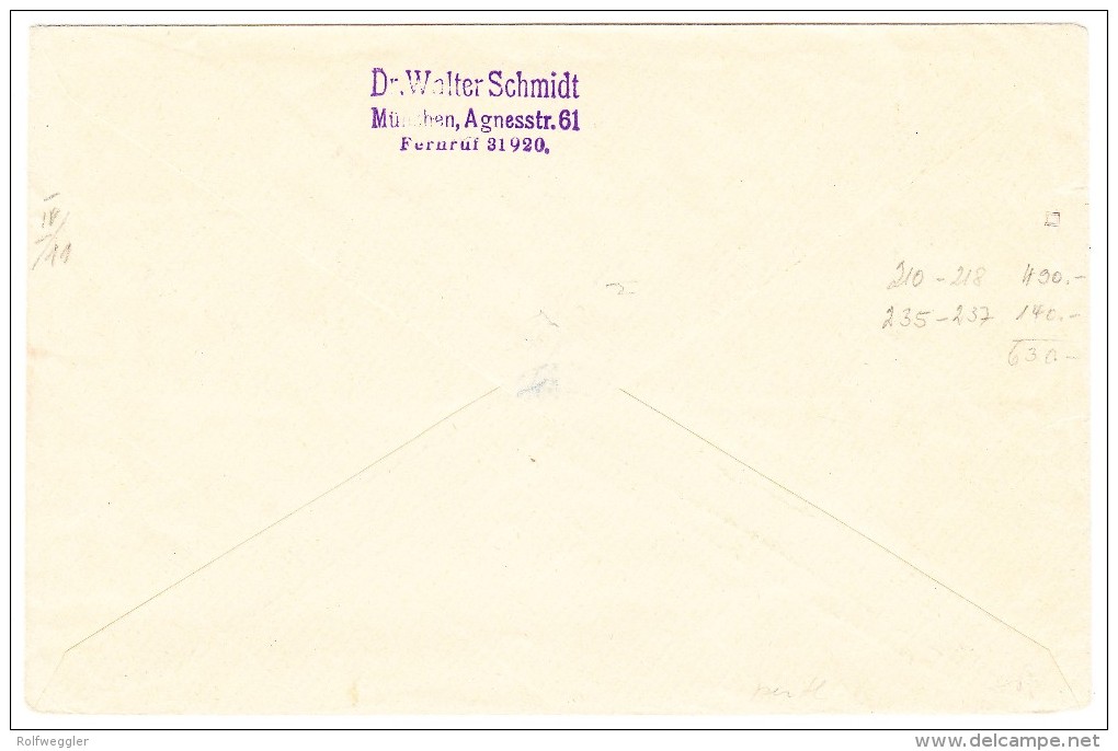 DR - Luftpost-Brief 31.07.1923 München Flugplatz Nach Nürnberg - Poste Aérienne & Zeppelin