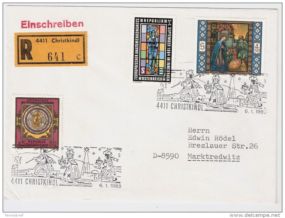 Österreich, Christkindl, 6.1.83, Reco-Brief  , S570 - Briefe U. Dokumente