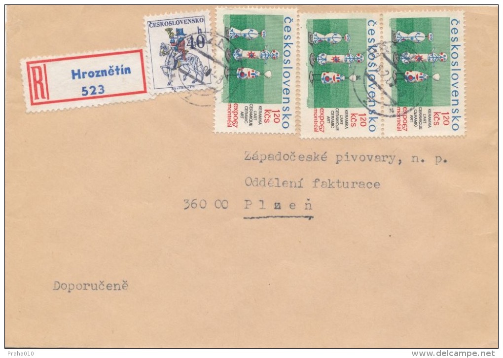 I9051 - Czechoslovakia (1980) Hroznetin; Stamps: 1,20 - EXPO 67 Montreal, Ceramic Art - 1967 – Montréal (Canada)