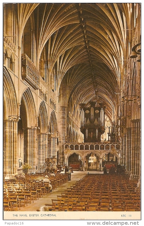 GB - Dev - The Nave, Exeter Cathedral - Cotman-Color N° KEC 111 (circ. 1965) - [organ - Orgel - Orgue] - Exeter