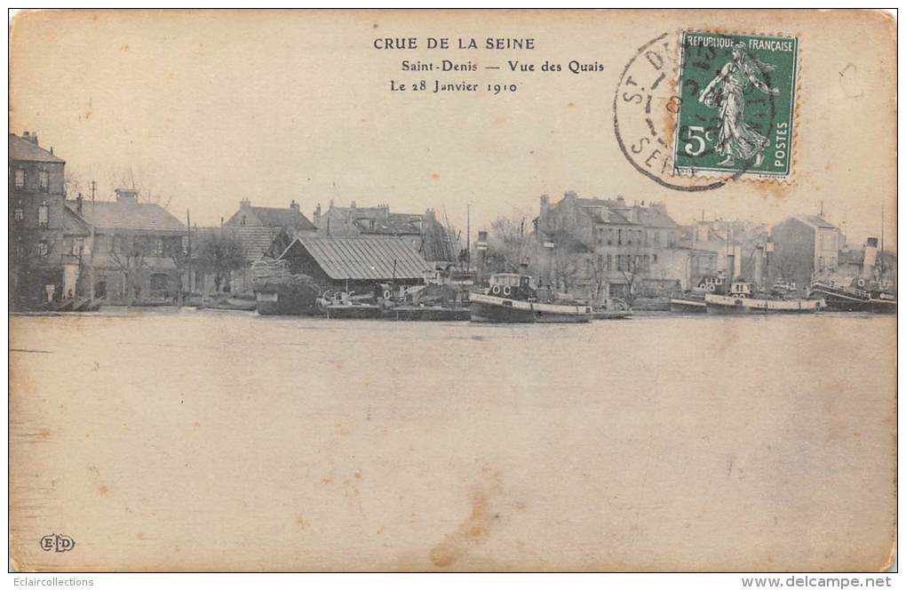 Saint Denis    93     Inondations 1910  Vue Des Quais - Saint Denis