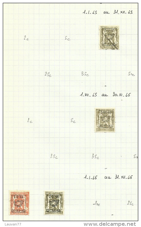 Belgique Lot Préoblitérés - Typo Precancels 1951-80 (Figure On Lion)