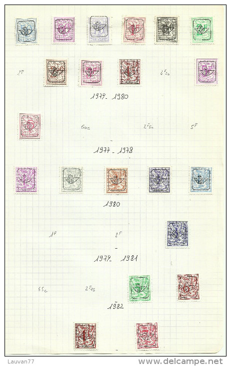 Belgique Lot Préoblitérés - Typo Precancels 1951-80 (Figure On Lion)