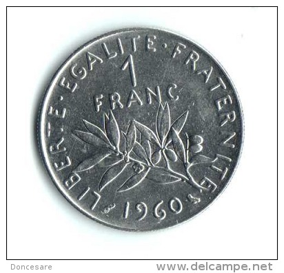 ** 1 FRANC SEMEUSE 1960 ETAT SUP-  ** - 1 Franc