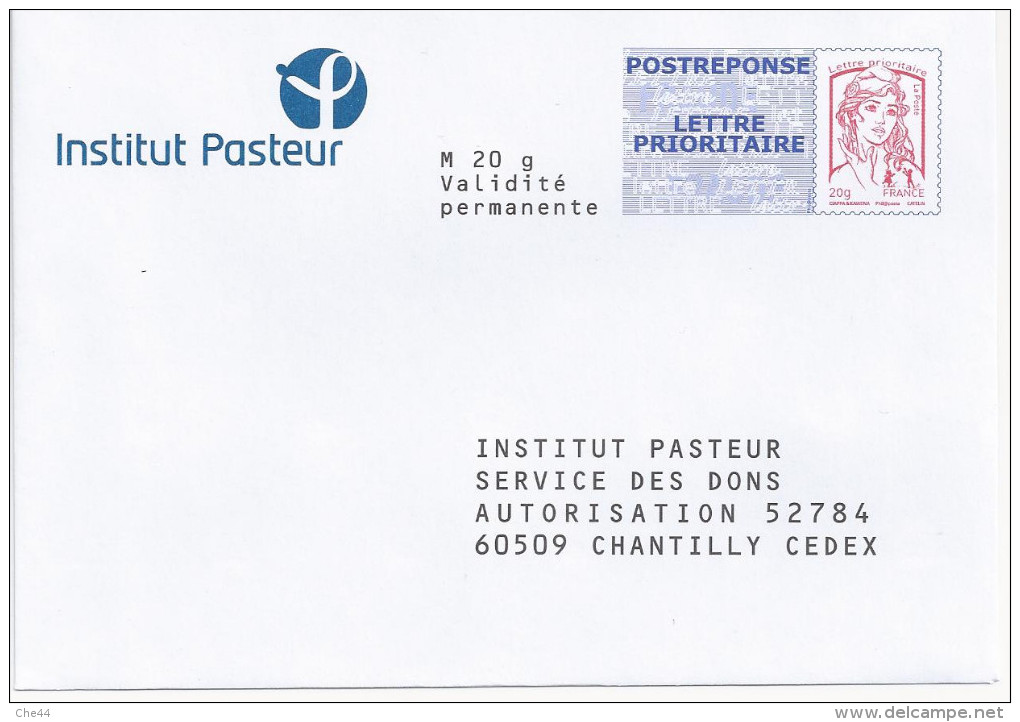 PAP  Institut Pasteur. (Voir Commentaires) - Prêts-à-poster: Réponse /Ciappa-Kavena