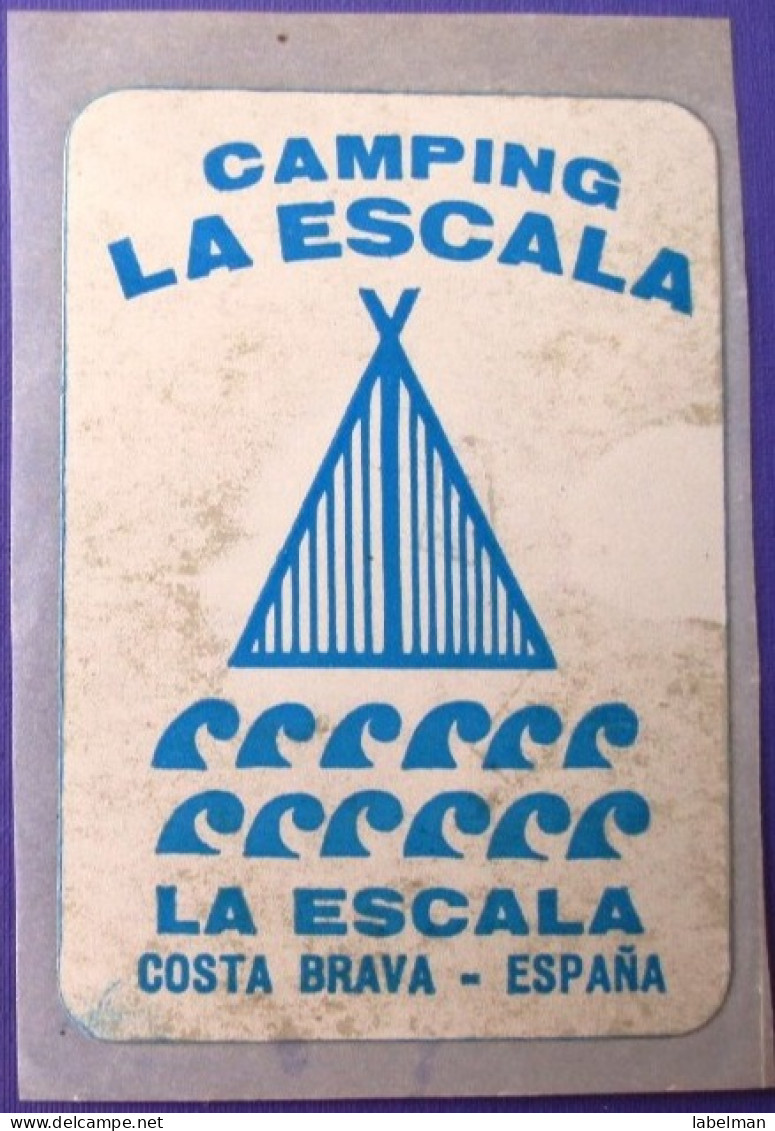 HOTEL RESIDENCIA PENSION LA ESCALA 0 COSTA BRAVA SPAIN LUGGAGE LABEL ETIQUETTE AUFKLEBER DECAL STICKER MADRID - Hotel Labels