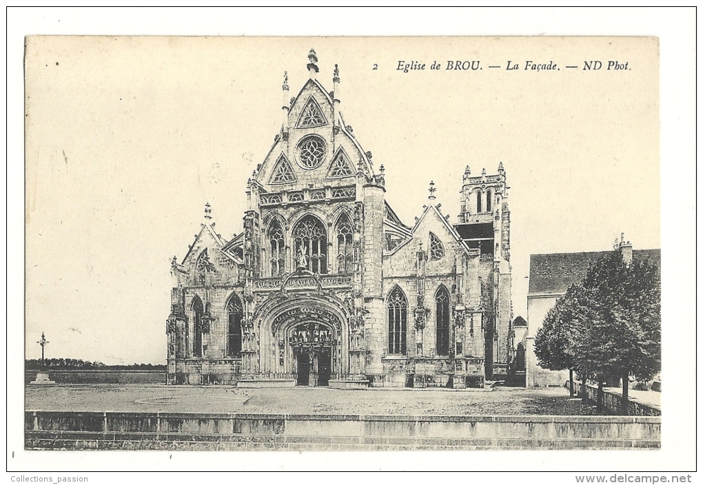 Cp, 01, Eglise De Brou, La Façade - Eglise De Brou