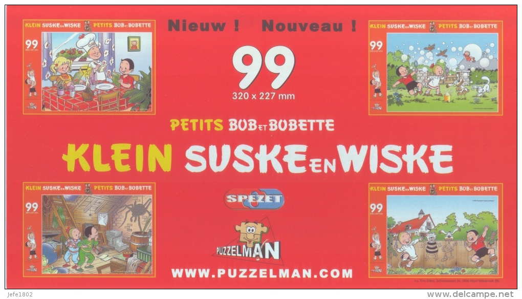 KLEIN Suske En Wiske - Publiciteit Voor Puzzels - Autres & Non Classés
