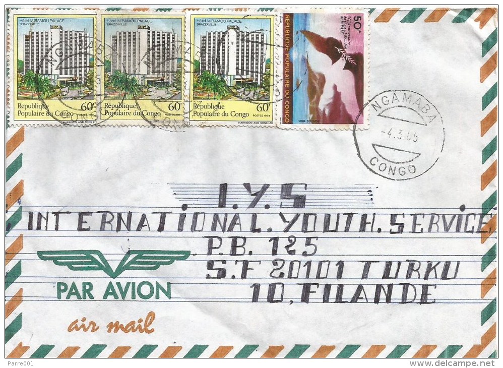 Congo 1985 Ngamaba Pigeon Dove Hotel Tourism Cover - Oblitérés