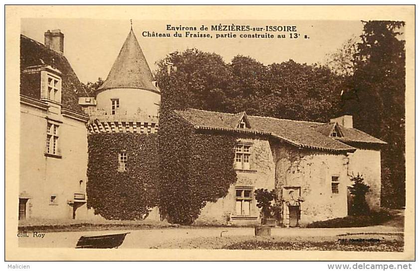 Dept Div- Haute Vienne -ref- V670 - Environs De Mezieres Sur Issoire - Chateau De Fraisse - Partie Construite Au 13e S. - Meziere Sur Issoire