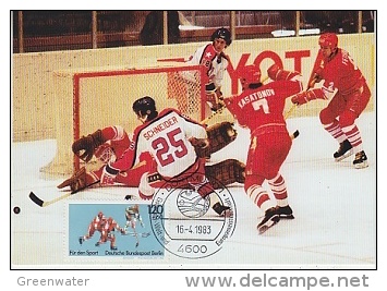 Berlin 1983 Icehockey USA-URSS 1v Maximum Card (18235) - Maximum Kaarten