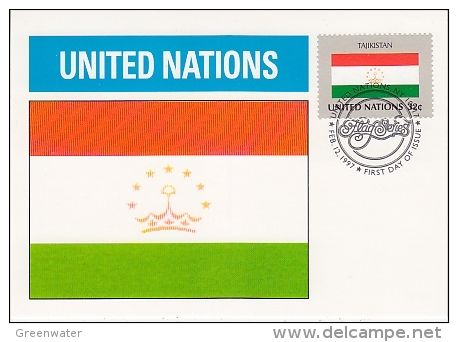 United Nations New York 1997 Flag Tajikistan 1v Maximum Card (18239) - Maximum Cards