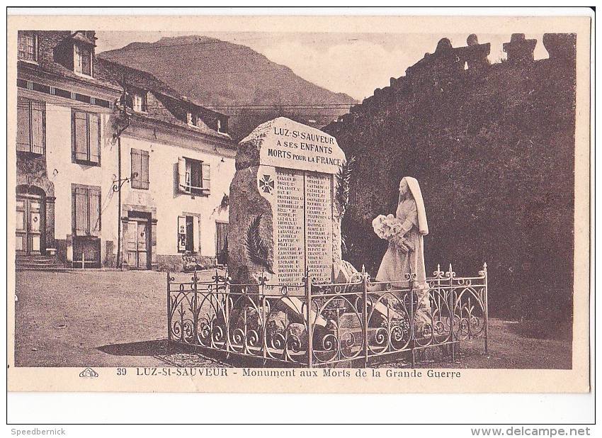 24205 LUZ  Lot 6 Cpa Chateau Marie, Vue Generale, Monument Morts, Eglise Templiers, Portail Chapelle- CPA - Luz Saint Sauveur