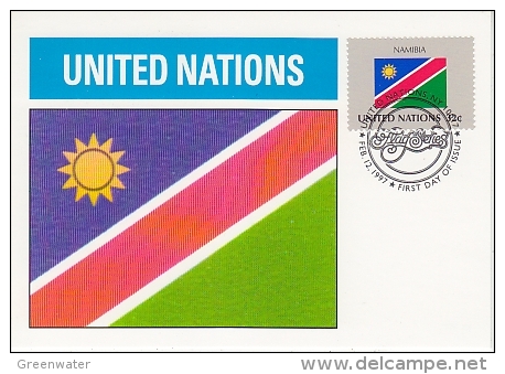 United Nations New York 1997 Flag Namibia 1v Maximum Card (18243) - Cartes-maximum