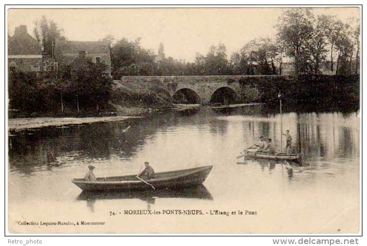 MORIEUX LES PONTS NEUFS : L'étang Et Le Pont ( édit. Lequien-Ravalec ) - Morieux