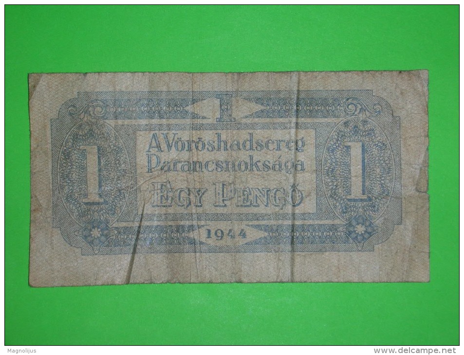 Hungary,red Army Military Government,egy Pengo,1,SSSR Ocupation,banknote,paper Money,bill,geld,dim.131x70mm,vintage - Hongrie