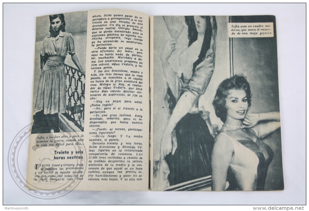 Old 1950´s Small Magazine Cinema/ Movie Actors - 28 Pages, 12 X 16 Cm - Actress: Sophia Loren - Zeitschriften