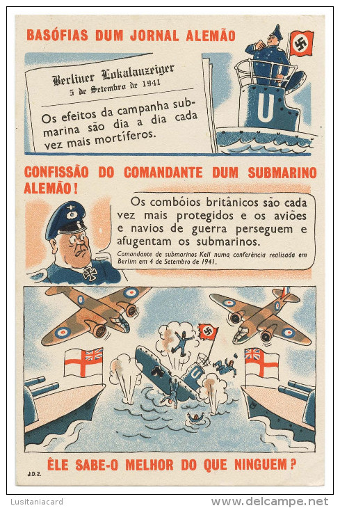 WAR 1939-45  - Basofias Dum Jornal Alemão  Carte Postale - Weltkrieg 1939-45