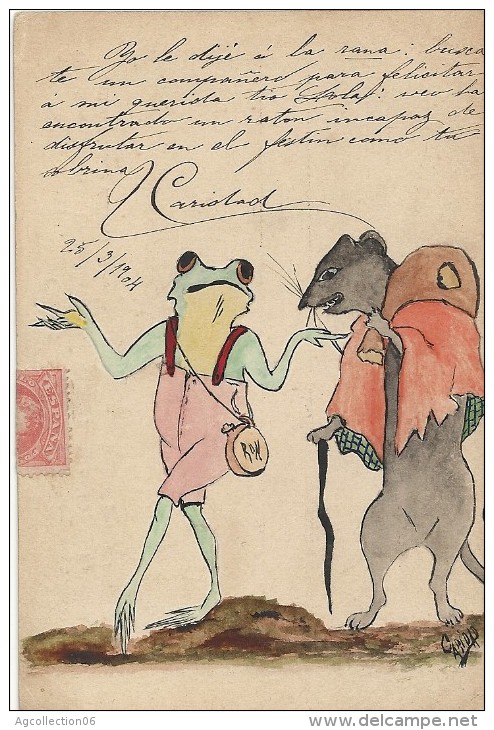 GRENOUILLES. CARTE DESSINEE - Autres & Non Classés