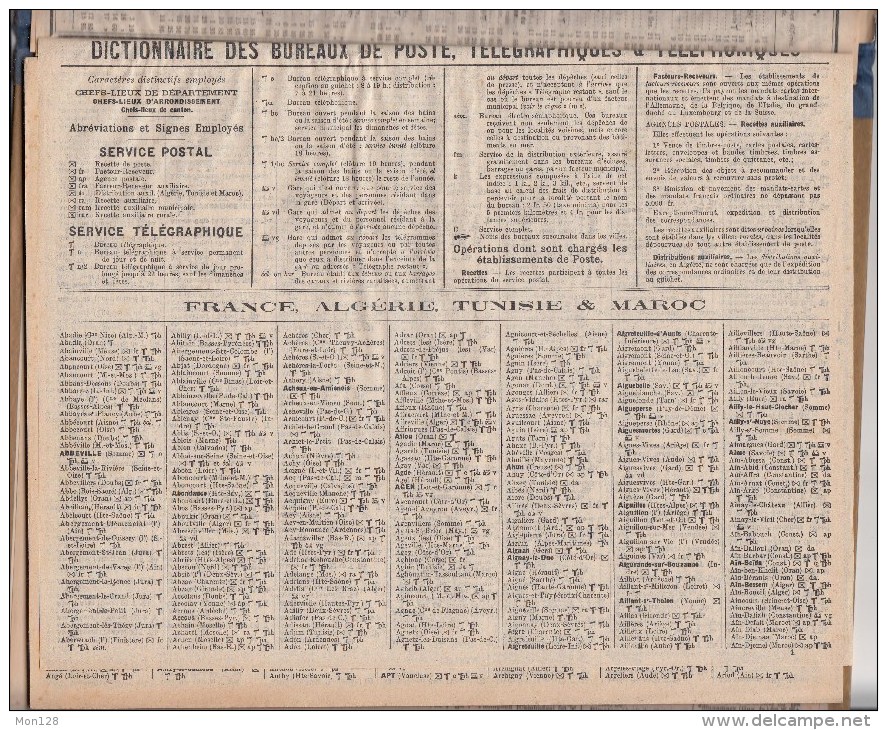 ALMANACH DES POSTES ET DES TELEGRAPHES 1934 DOUBLE -"CHEMIN DANS LA PLAMERAIE "DEPT SEINE-53 FEUILLETS - Big : 1921-40
