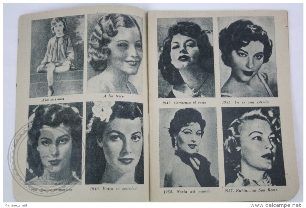 Old 1950´s Small Magazine Cinema/ Movie Actors - 28 Pages, 12 X 16 Cm - Actress: Ava Gardner - Revistas