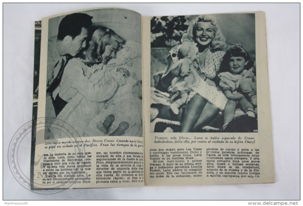 Old 1950´s Small Magazine Cinema/ Movie Actors - 28 Pages, 12 X 16 Cm - Actress: Lana Turner - Magazines