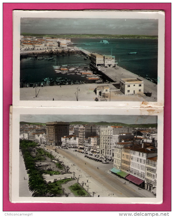 10 Cartes De La Coruna Glacée - Couleurs - Vue Générale - Hôtel Finisterre - Riazor - Tour Hercule - Serie IV - LUJO - La Coruña