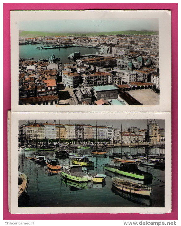 10 Cartes De La Coruna Glacée - Couleurs - Vue Générale - Hôtel Finisterre - Riazor - Tour Hercule - Serie IV - LUJO - La Coruña